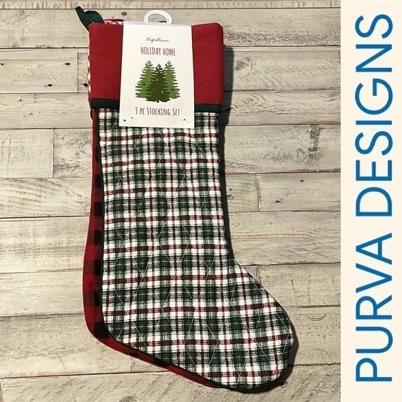 Purva Designs Other - Magical Season Christmas Quilted Stocking‎ Set - Different Patterns 3 Pack Set
